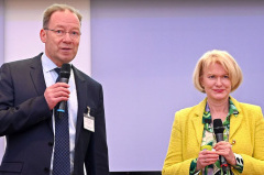 Begrüßung durch Stefan Schreiber (IHK) und Dr. Bettina Horster (GFS)
