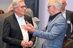 Im Gespräch: Prof. Jürgen Howaldt (Sozialforschungsstelle TUDO) und Fritz Krieger (TU Dortmund)